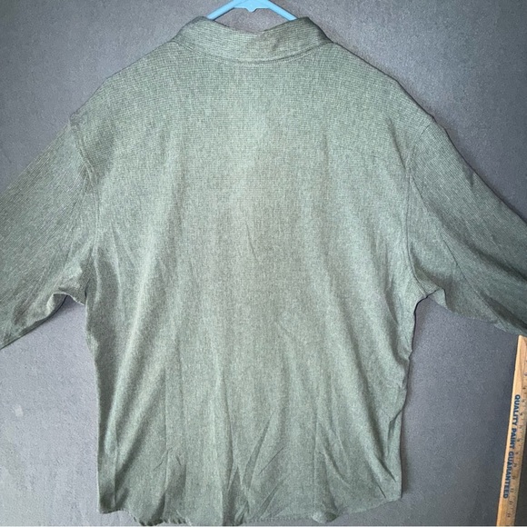 01.ALGO Sage Green PERFORMANCE quick dry stretch UPF 40+ Button Down Shirt XL - Picture 8 of 13